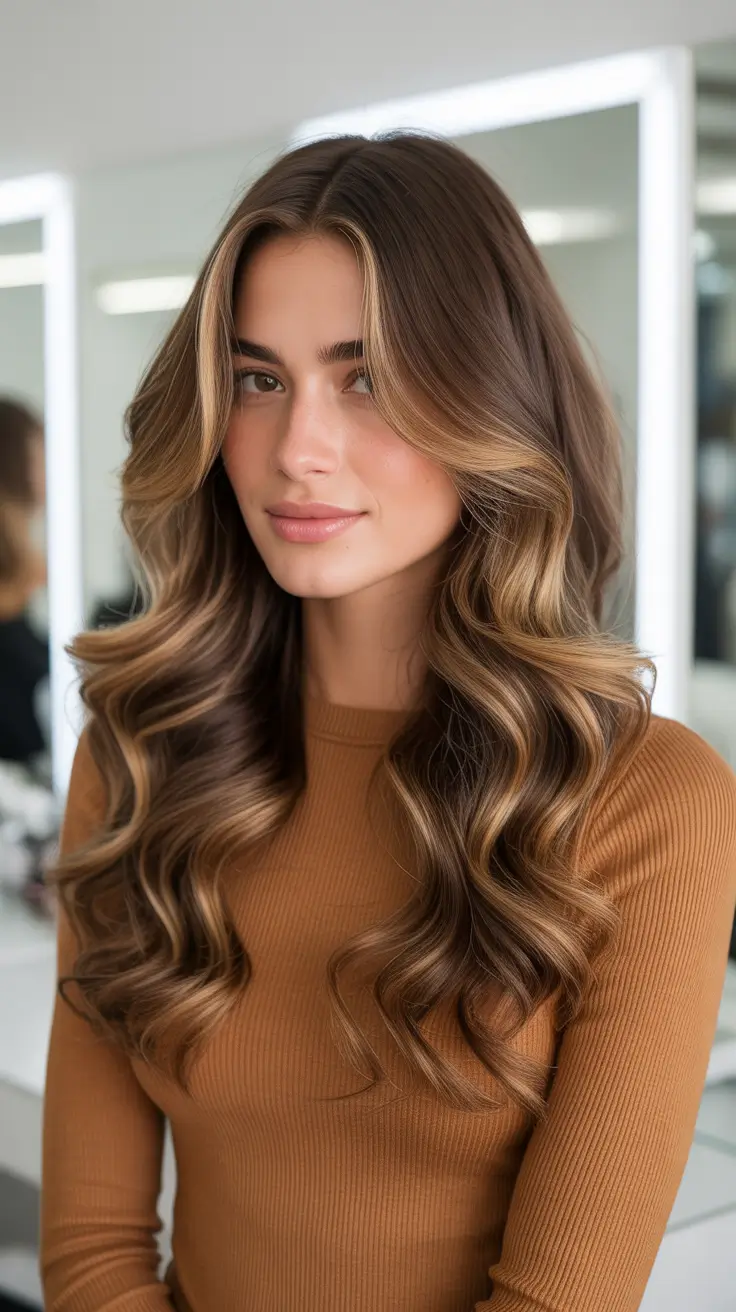 Balayage hair color ideas 2026 - Soft Caramel Brunette For Everyday Glam