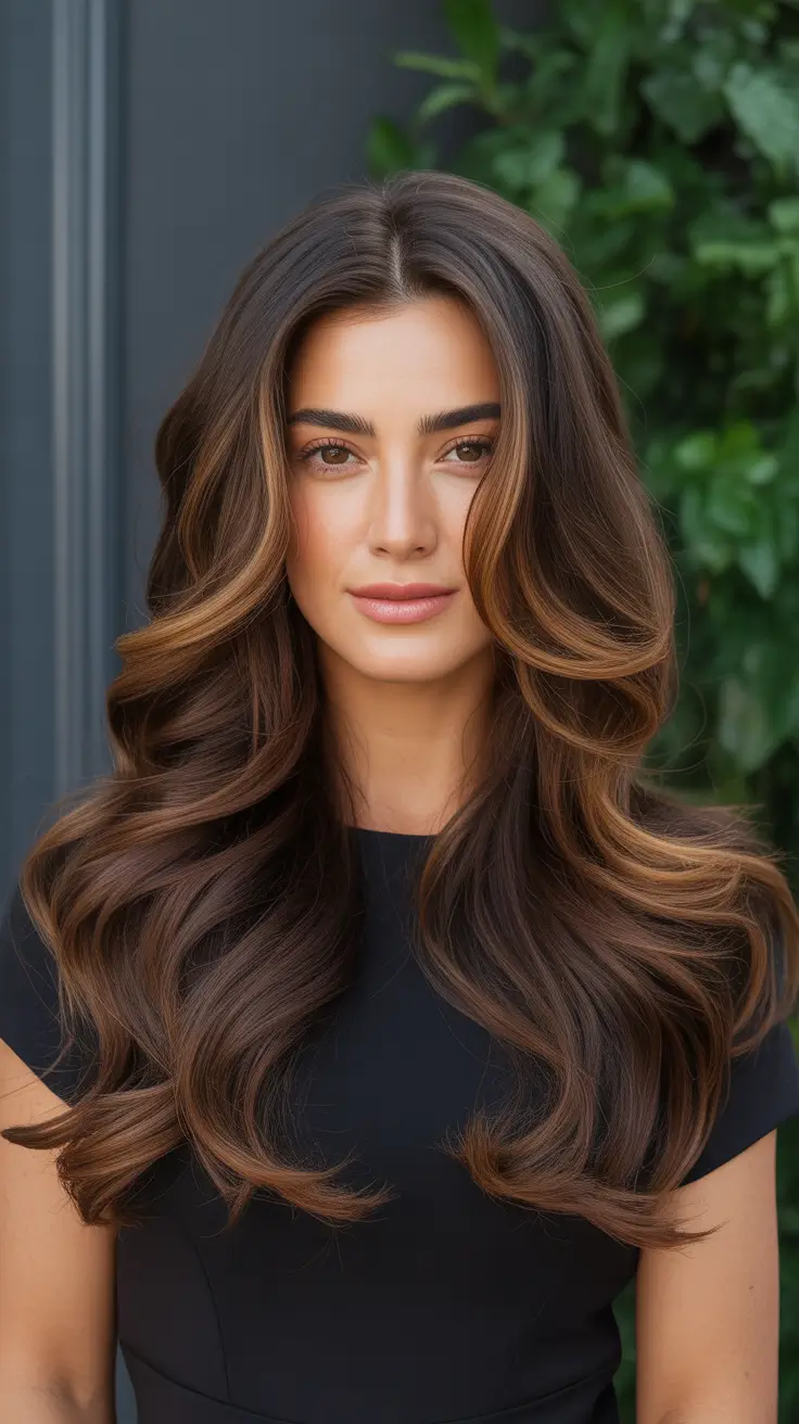 Balayage hair color ideas 2026 - Dimensional Caramel Brunette For Sunlit Volume
