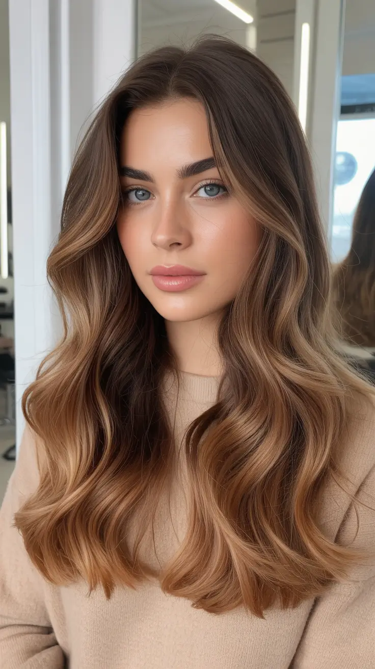 Balayage hair color ideas 2026 Caramel Honey Bronde Studio Glow