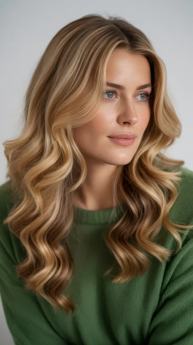 Blonde hair color 2026 for every skin tone - Golden Ribbon Waves For Warm Spring Energy