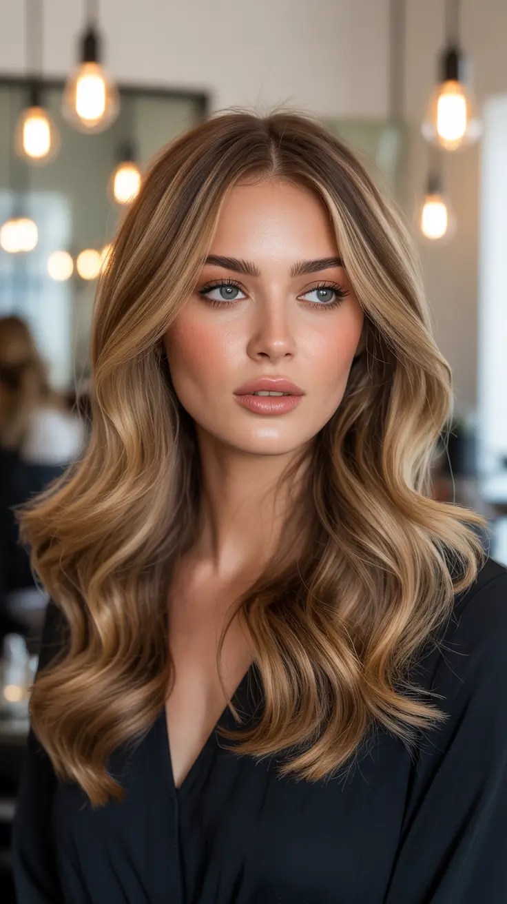 Blonde hair color 2026 for every skin tone - Golden Caramel Waves For Sun-Kissed Medium Skin