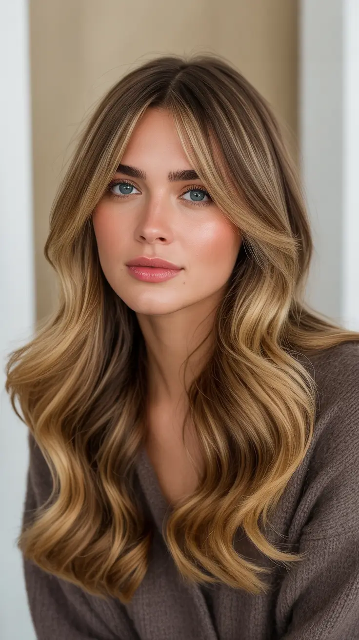 Blonde hair color 2026 for every skin tone - Honey Bronde Waves For Medium And Olive Skin Tones
