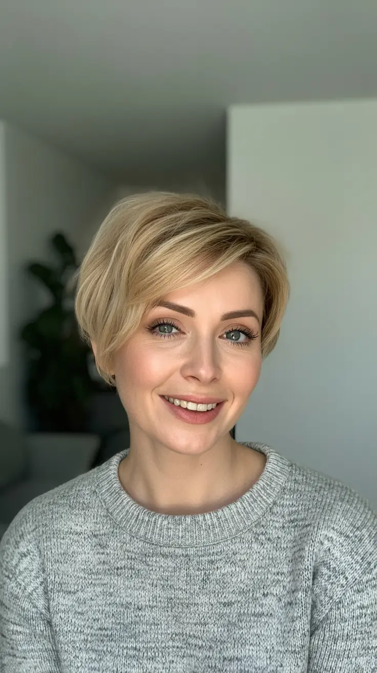 Blonde hair color 2026 for every skin tone - Soft Short Blonde Crop For Effortless Everyday Style