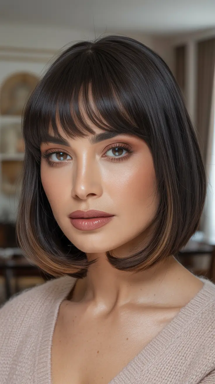 Cute bob hairstyle ideas 2026 Soft French Bob With Airy Fringe