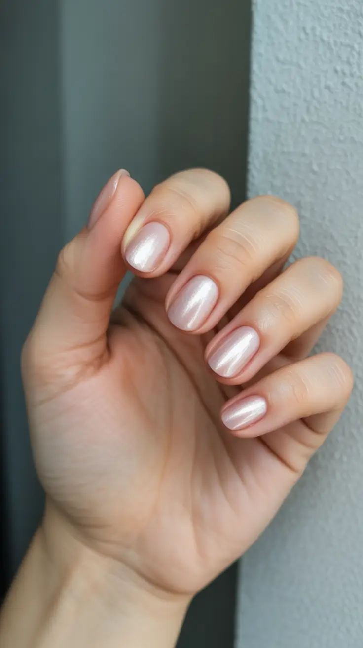 Modern Christmas Nail Colors Shades 2025 - Iced Pearl Sheer