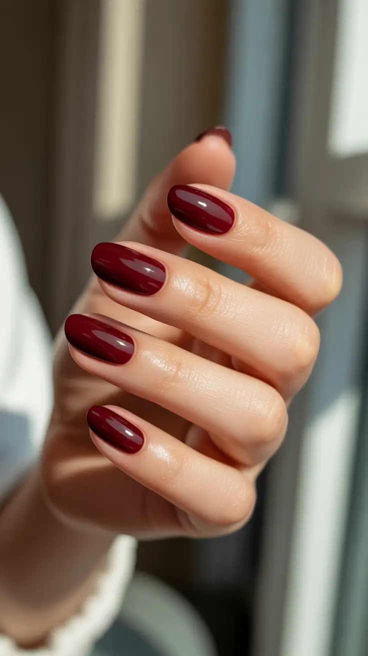 Modern Christmas Nail Colors Shades 2025 - Mulled Wine Sheen