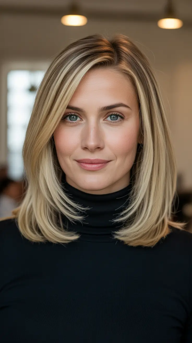 hair color ideas 2026 by all season - Soft Vanilla Lob For Bright Winter Mornings