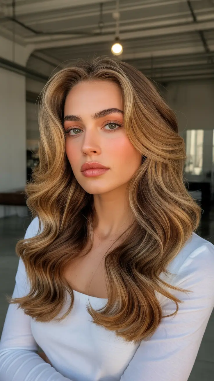 Hair color ideas to look younger 2026 Dimensional Bronde Waves For Everyday Glow