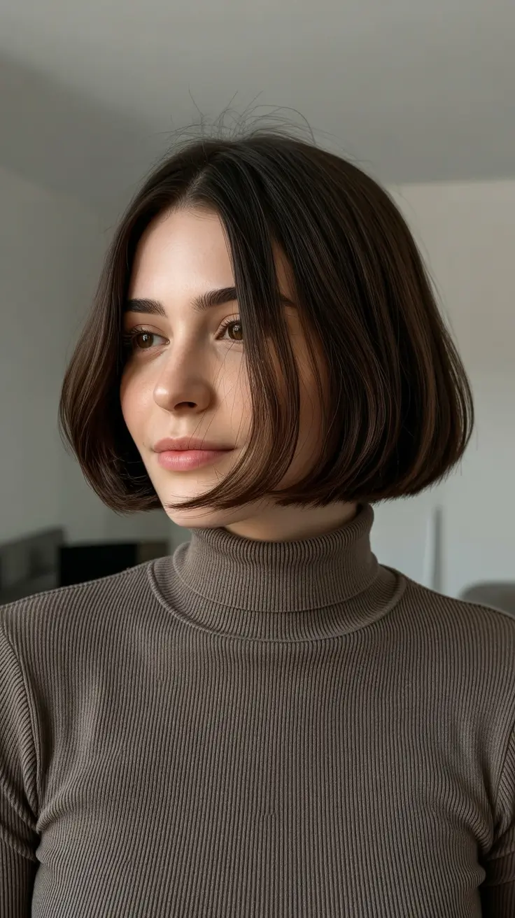 Best Haircut Ideas 2026 - Clean Chin Length Bob With Center Part