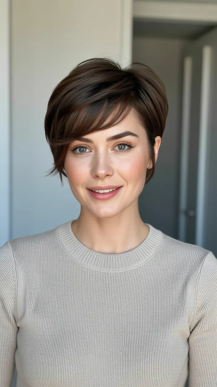 Best Haircut Ideas 2026 - Soft Side Swept Pixie For Everyday Ease
