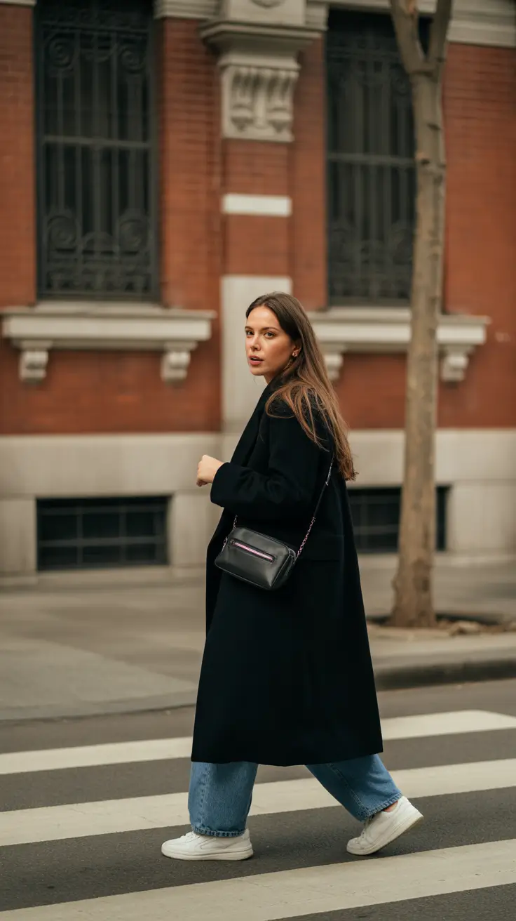 New York Street Style 2026 - Crosswalk Classic With Sneaker Ease