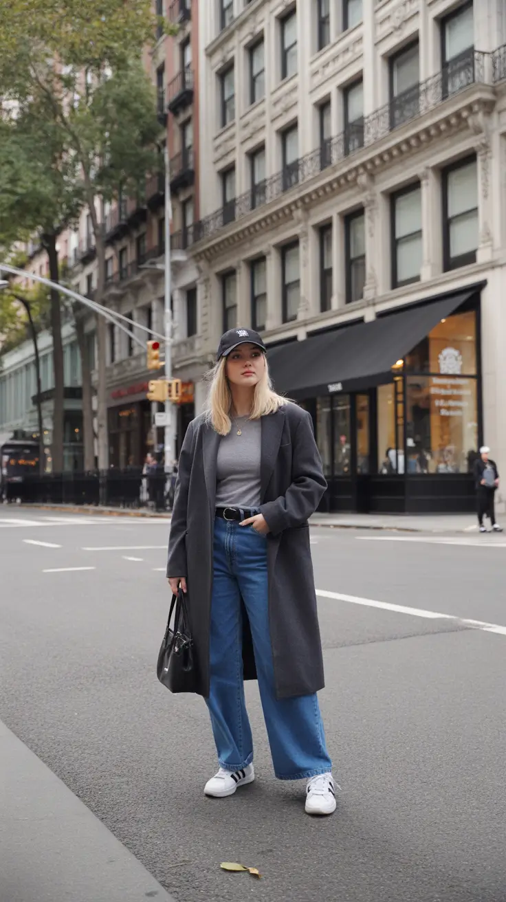New York Street Style 2026 - Ballcap Metro Mix In Charcoal And Denim