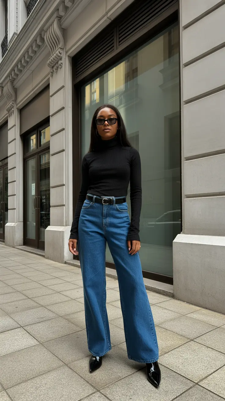 Outfit ideas for Black women 2026 - Minimal Street Denim For Busy Days