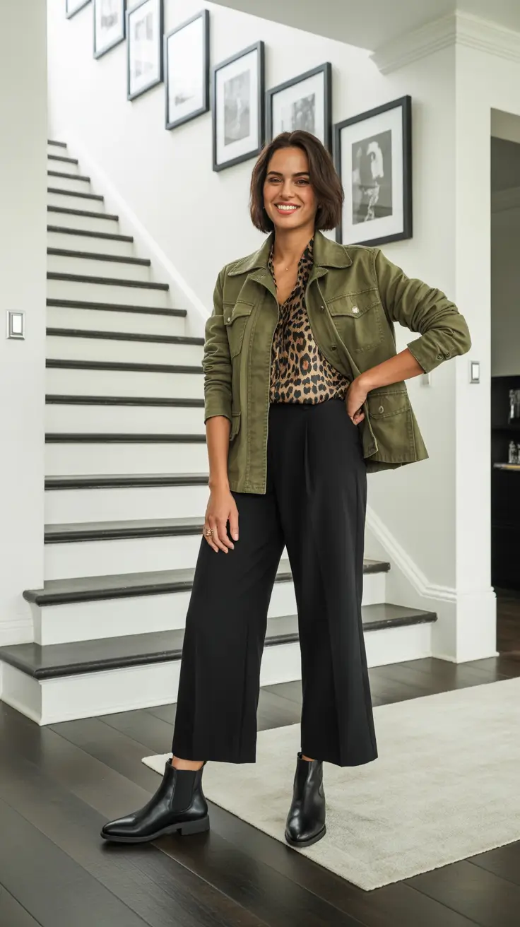 NEW outfit ideas 2026 - Utility Jacket With Sleek Crops