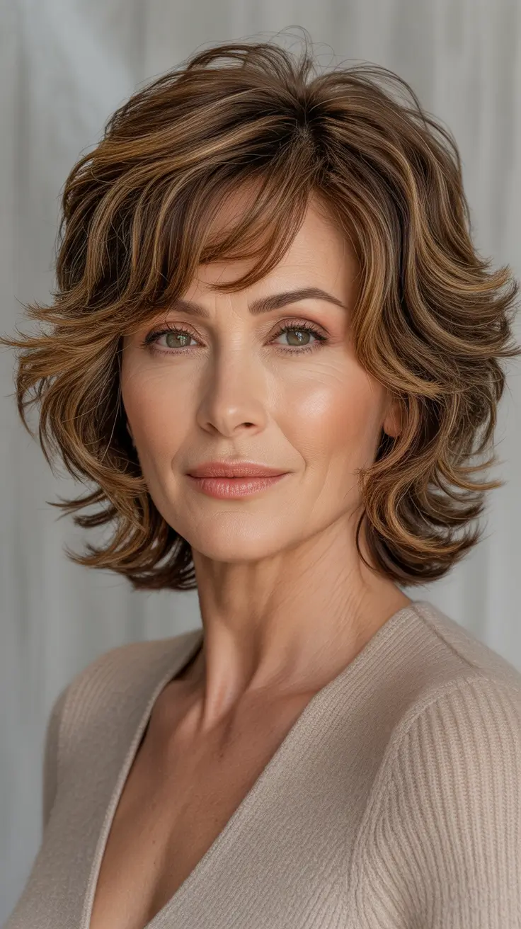 Modern Shag Hairstyles 2026 - Textured Brunette Short Shag With Soft Layers