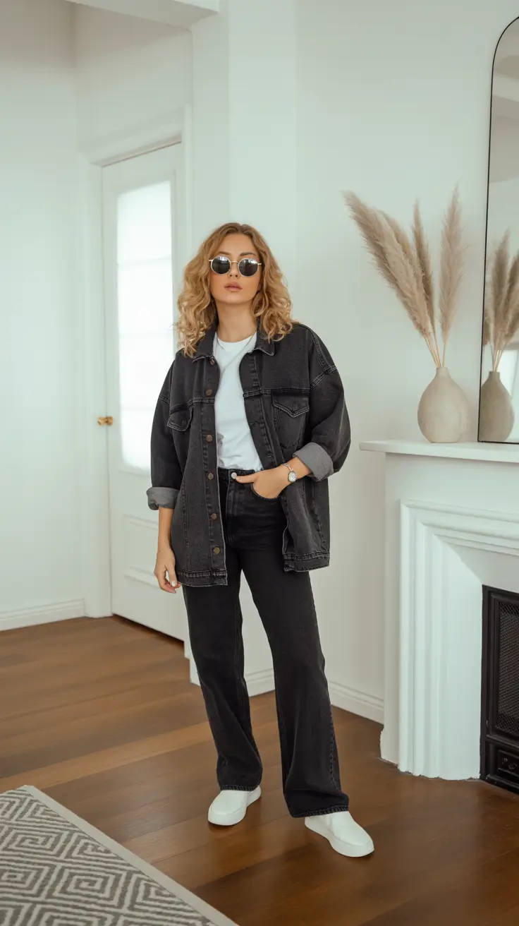 Cute trendy outfits 2026 - Charcoal Monochrome Minimal