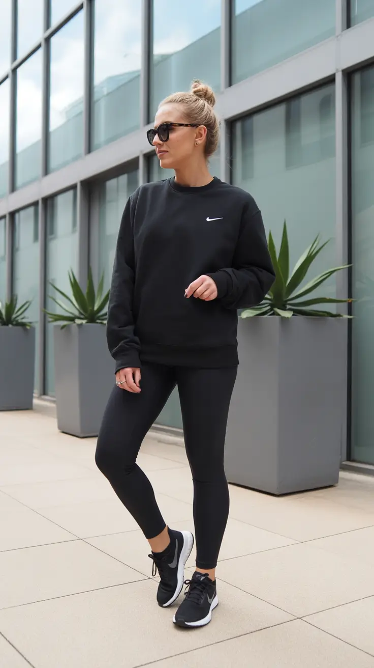 Best women workout outfits 2026 - Sporty Minimalist Black-On-Black