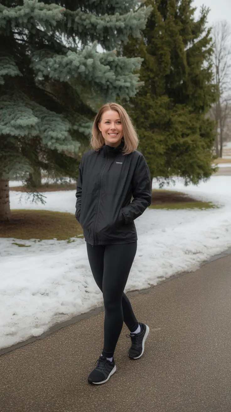 Best women workout outfits 2026 - Cold-Weather Power Walk Uniform In All-Black