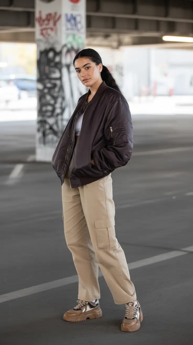 y2k outfits 2026 - Urban Bomber Cargo Layers