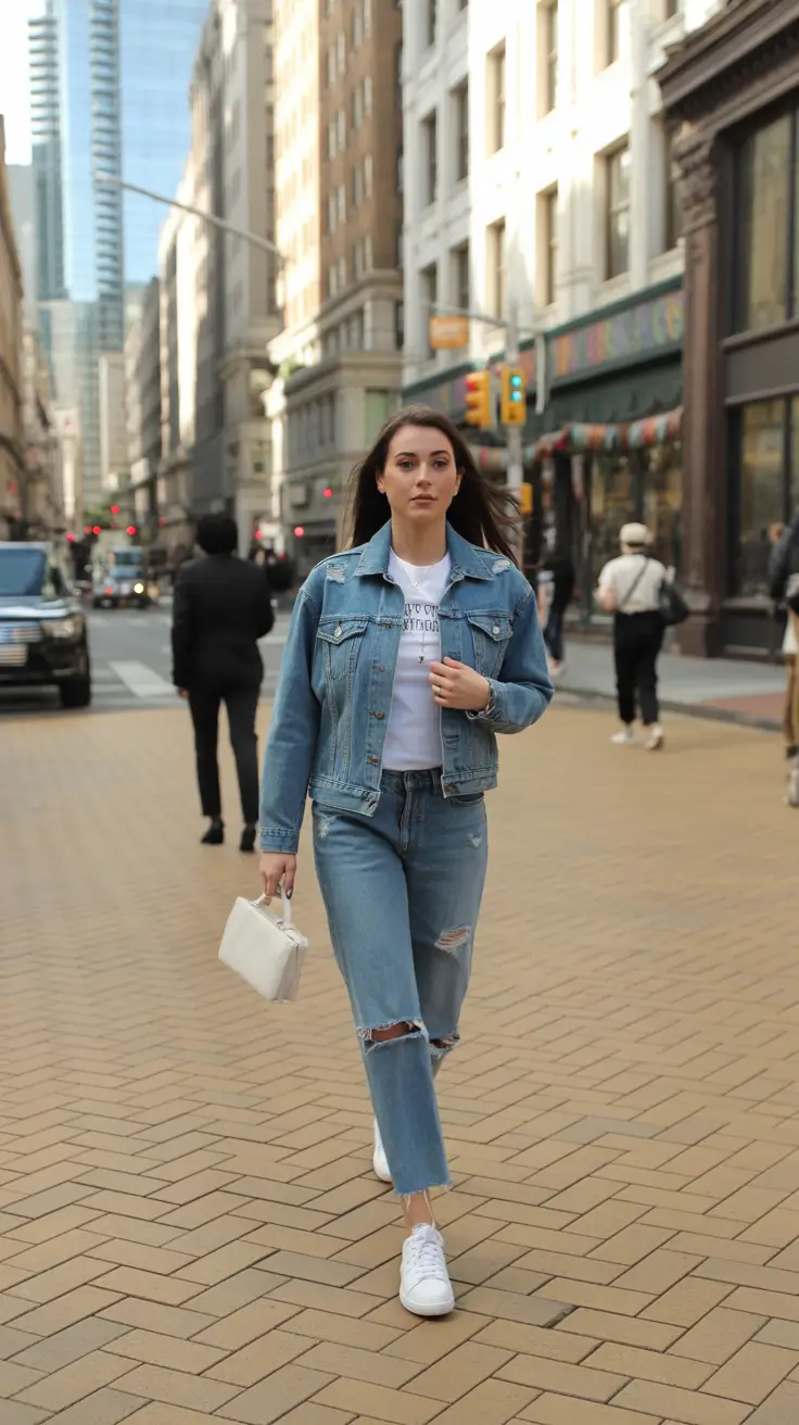 y2k outfits 2026 - Double Denim City Classic