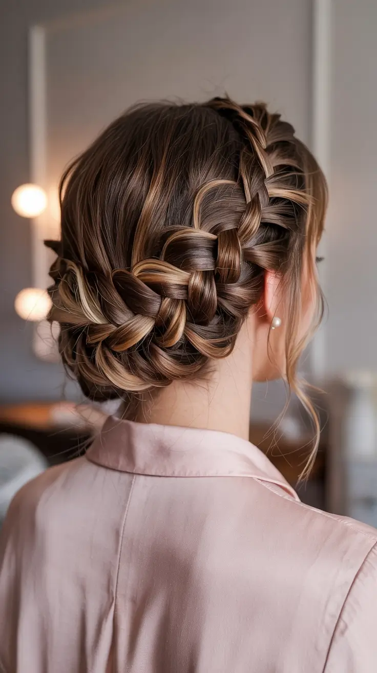 Trendy Braid Hairstyle Ideas 2026 Romantic Braided Chignon For Evening Plans