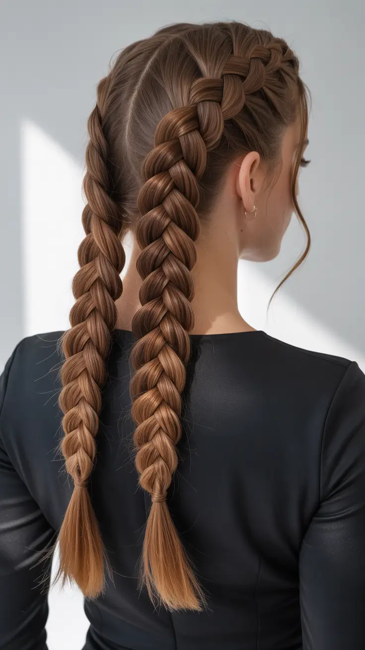 Trendy Braid Hairstyle Ideas 2026 Double Dutch Braids With Sporty 2026 Energy