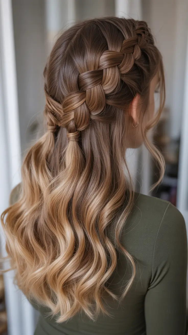 Trendy Braid Hairstyle Ideas 2026 Half Up Braided Waves For Weekend Plans