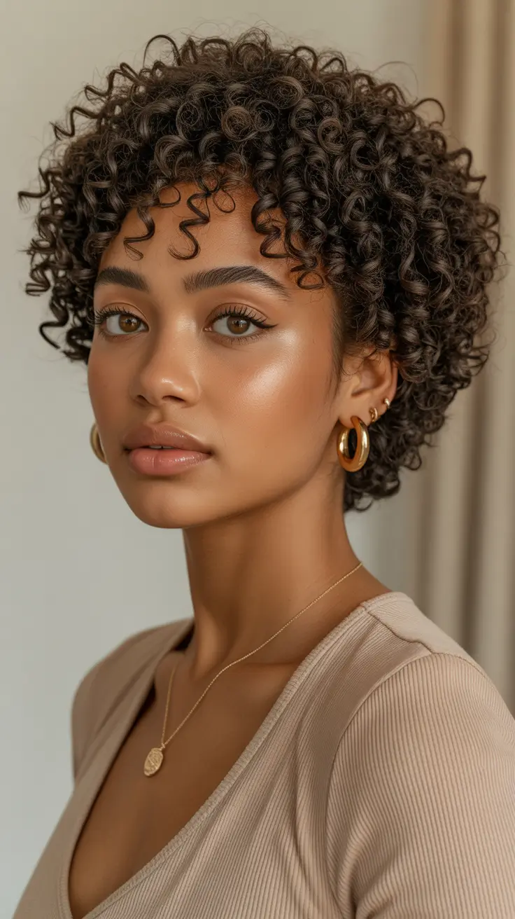 Cute curly hairstyles for women 2026 - Tight Curly Pixie With Defined Coils