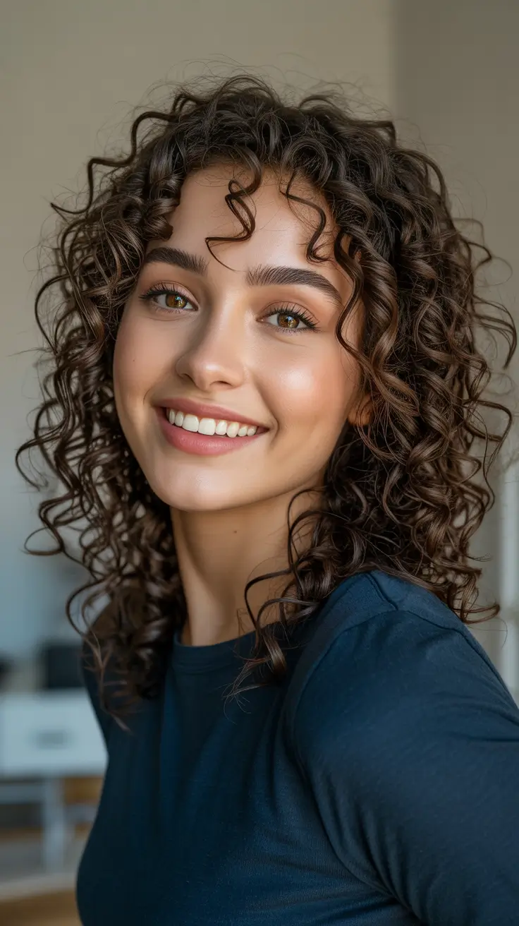 Cute curly hairstyles for women 2026 - Bouncy Shoulder-Length Ringlets