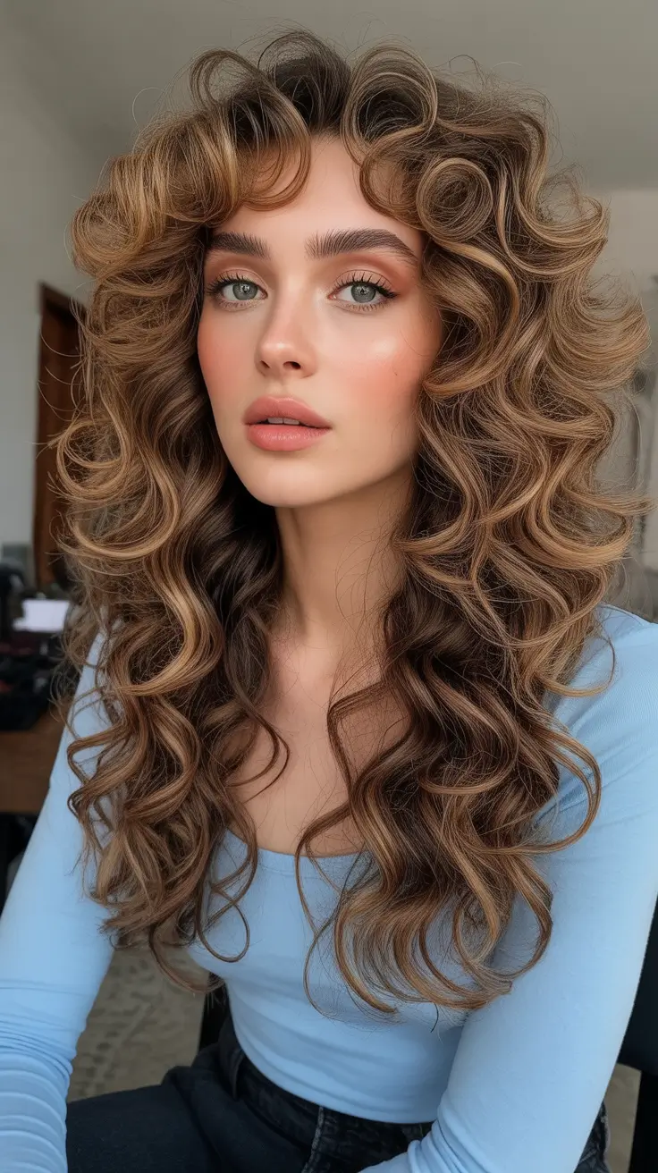 Cute curly hairstyles for women 2026 - Big Bouncy Curls With Soft Fringe