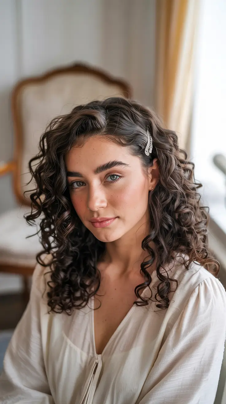 Cute curly hairstyles for women 2026 - Soft Shoulder-Length Curls With Delicate Detail