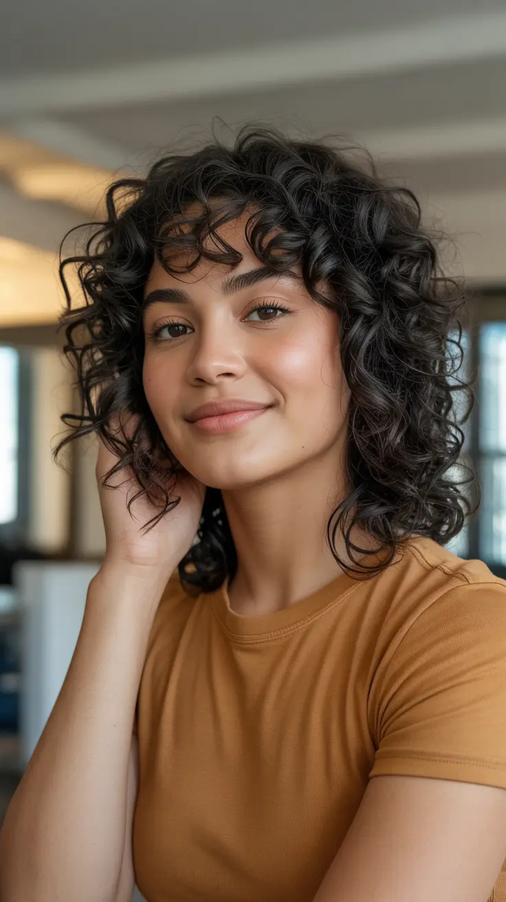Cute hairstyle ideas 2026 Short Curly Cut With Bouncy Fringe