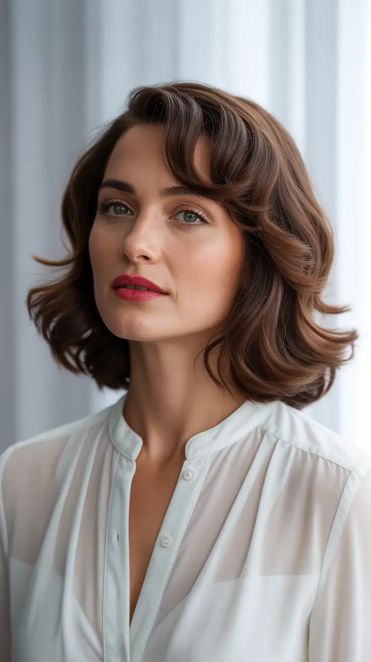 Best haircuts for women over 40 2026 Soft Vintage Waves On Medium Bob