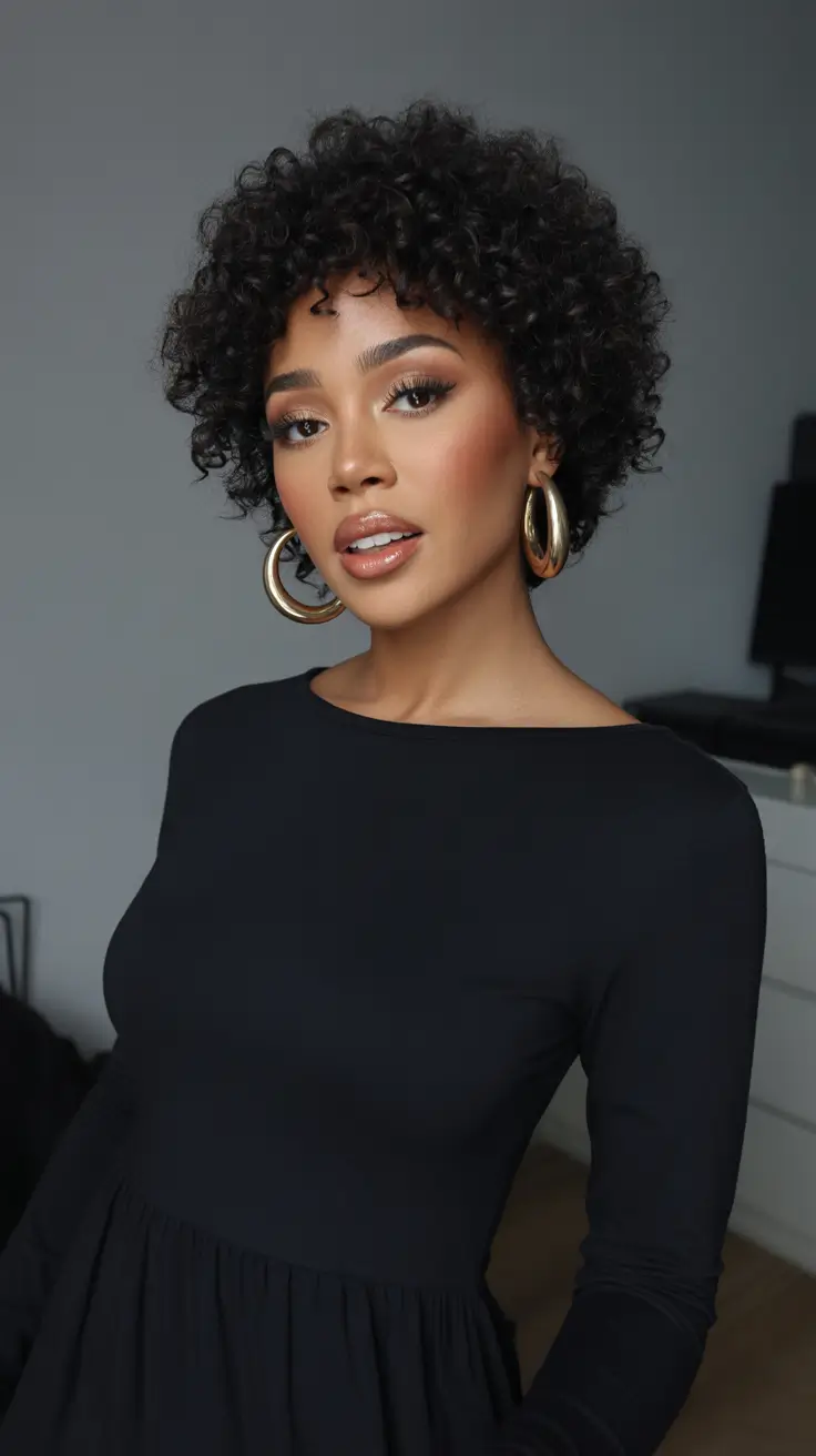 Trendy hairstyles for black women 2026 Rounded Tapered Curly Afro