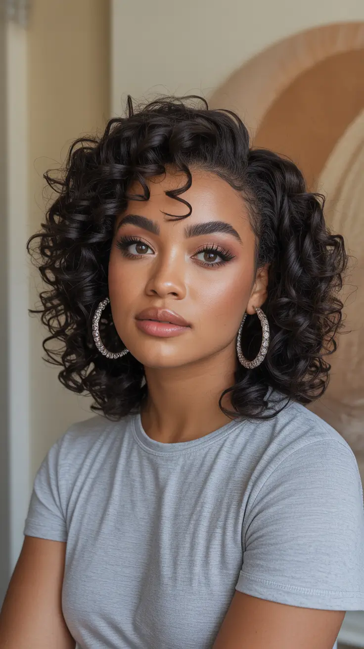 Trendy hairstyles for black women 2026 Glossy Curly Bob For 2026 Glow