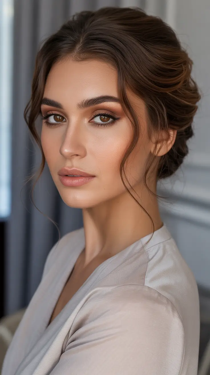 Trendy hairstyle ideas 2026 - Soft Low Chignon With Loose Tendrils