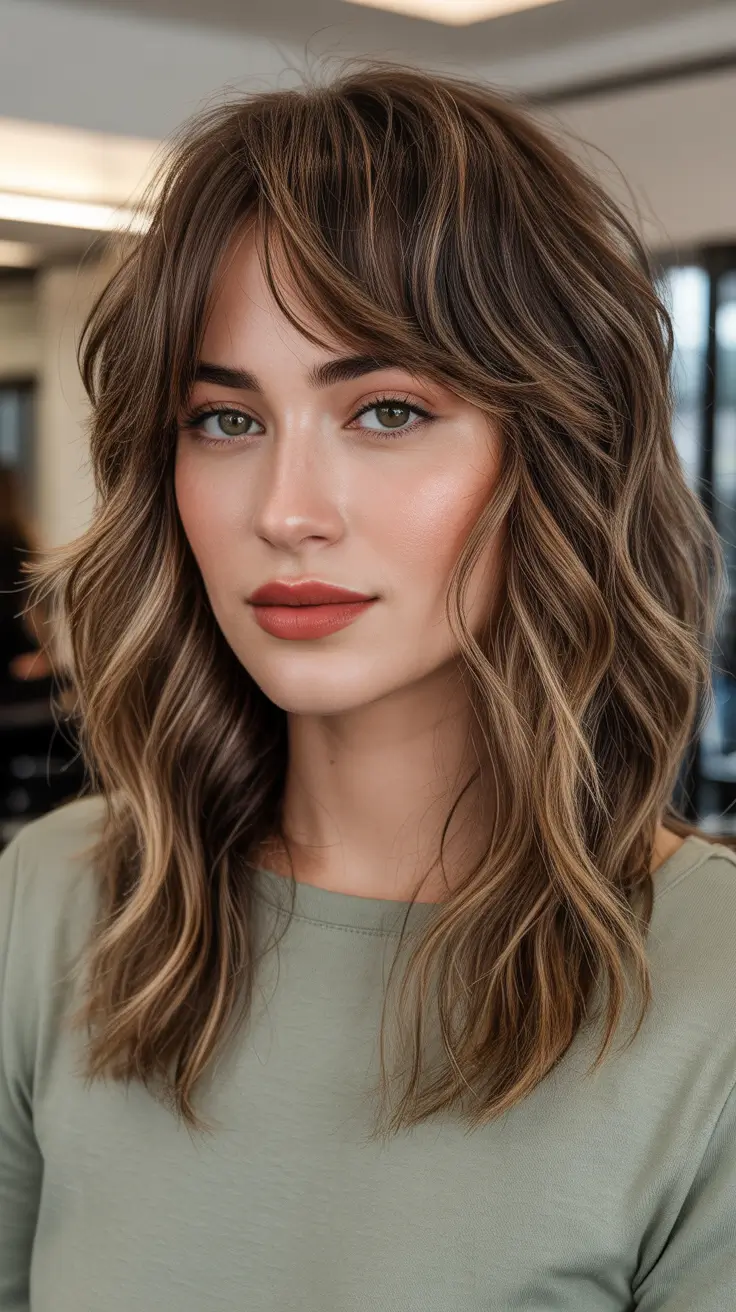 Best Mid-Length Haircuts 2026 - Modern Shag With Soft Fringe
