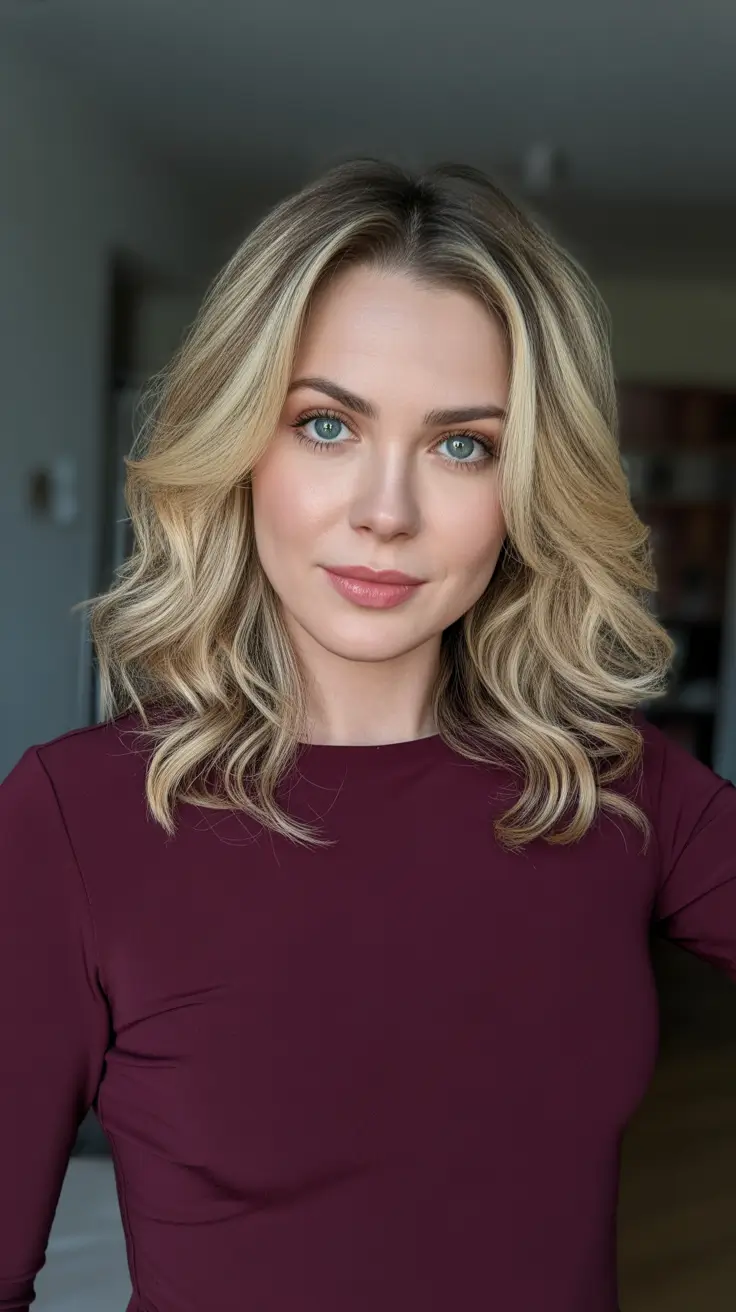 Best Mid-Length Haircuts 2026 - Bright Blonde Waves For Going-Out Nights