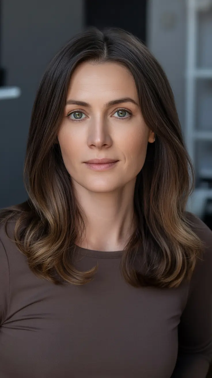 Best Mid-Length Haircuts 2026 - Soft Chocolate Waves With Subtle Dimension