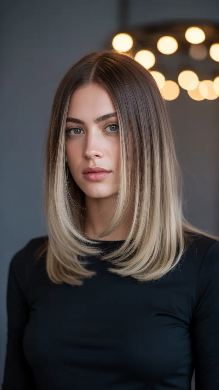 Best Mid-Length Haircuts 2026 - Sleek Ombre Power Bob